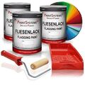 Fliesenlack Fliesenfarbe 1K Lack Fliesen Lack Wandfliesen  Farbe 1,0-4,0Kg