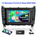 2+64G Android 13 Carplay Autoradio GPS USB DAB+ Für Benz C/CLC Klasse W203 W209