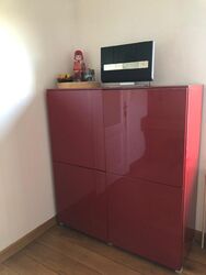 Cappellini Schrank Sideboard Komode rot Hochglanz Lack