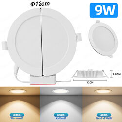  LED Panel Einbaustrahler 6W-24W Watt flach Einbau Leuchte Deckenspot Bad 230V