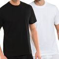 SCHIESSER Herren American T- Shirts Rundhals kurzarm 100% Baumwolle | 2er Pack