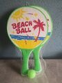 Beachball Strandball Set 2 Schläger 2 Bälle Tennis Strandspiel NEU Softgriff