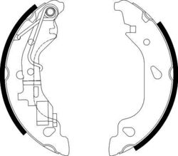 HELLA BREMSBACKEN-SATZ 180mm HINTERACHSE passend für FIAT PUNTO ZASTAVA 10 