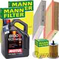 MANN INSPEKTIONSPAKET+MOTUL 5W-30 MOTORÖL passend für 1.6 TDCI FORD FOCUS II DA