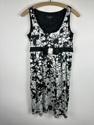 Jake s Kleid Damen Dress Damenkleid Gr. EU 40  schwarz weiß #K16