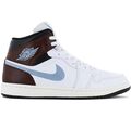 Air Jordan 1 Mid SE - Herren Sneaker Leder Weiß FQ7831-142 Basketball Schuhe NEU