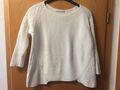 OUI -eleganter weisser Strick-Pullover mit Straßsteinen -  Gr. 40 - neuwertig