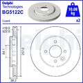 2x DELPHI BG5122C Bremsscheibe