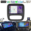 8-Kern 4+64GB Android 13 Autoradio GPS CarPlay DAB+ Für Opel Vivaro B 2014-2019