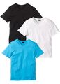 2er Pack T-Shirt m V-Ausschnitt Gr. 48/50 M Weiß Schwarz Herrenshirt Neu