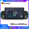 2+64GB 7" Carplay Autoradio Android13 Für FIAT PANDA 312 2012-2024 GPS NAVI WIFI