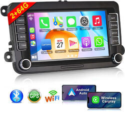 2+64GB Android 13 Autoradio Carplay GPS für VW GOLF 5 6 Polo Passat Touran EOS 