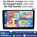 Für Fiat Ducato 2007-2024 Jumper Android 13 Autoradio Carplay GPS Navi 6+128GB