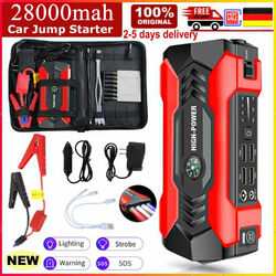 Auto KFZ Starthilfe 800A 12V Jump Starter Ladegerät Booster 28000mah Powerbank