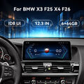 12,3'' Android 14 Autoradio Carplay 64G GPS Navi 4G LTE Für BMW X3 F25 2011-2013