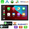 7 Zoll Android 11 4Kern Autoradio 2 DIN mit Carplay GPS NAVI WiFi BT 32GB FM DAB