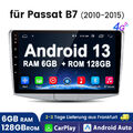 8Kern Für VW Passat B7 2010-2015 6+128GB Carplay Android13 Autoradio GPS NAVI FM