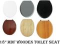 Neu 18" MDF Universal Bad WC WC WC SITZ einfache PASSFORM mit Armaturen Holz mit V/C