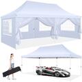 Pavillon 3x3/6m Wasserdicht UV Faltpavillon Pop Up Partyzelt Gartenzelt Pergolen