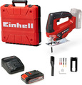 Einhell TC-JS 18 Li 2,5Ah Akku Stichsäge mit Koffer und Sägeblättern Pendelhub