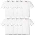 5er / 10er FRUIT OF THE LOOM T-SHIRT ORIGINAL WEISS HERREN SHIRT - S M L XL XXL