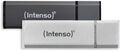 INTENSO Alu Line 2x USB-Stick, 32 GB, 28,00 MB/s, Silber/Anthrazit