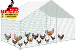 🐓 Freilaufgehege Hühnerstall Verzinkter Kleintierstall Hühnerhaus Geflügelstall