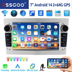 Android14 2+64G Carplay Autoradio GPS Für Opel Astra H Vectra Corsa C D Zafira B