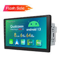 Doppel 2DIN 10.1" QLED Android 13 Octa Core 6+64 Autoradio GPS Navi CarPlay DAB+