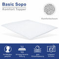 Basic Sopo Komfortschaum Topper für Boxspringbett oder Matratzen 120 - 180x200cm