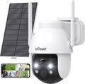 ieGeek 2K 3MP Überwachungskamera Aussen Solar 360° PTZ Kabellos Wlan CCTV Kamera