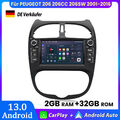 CarPlay 7" Autoradio Für PEUGEOT 206 206CC 206SW 2001-2016 Android13 GPS NAVI BT