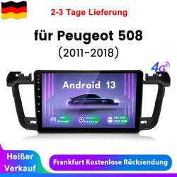 9" Android 13 Autoradio GPS NAVI WIFI BT DAB+ 6+128G Für Peugeot 508 2011-2018