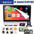 10 Zoll Android 13 DAB+ Apple Carplay 64G Autoradio GPS Navi 2DIN BT Wifi Kamera