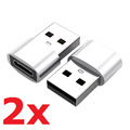 2 x USB A auf USB C Adapter Stecker USB C Ladekabel Adapter NEU