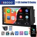 Doppel DIN 2+32G Carplay Autoradio Android 13 GPS Navi BT RDS FM WIFI ASP Kamera