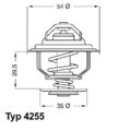 BorgWarner (Wahler) Thermostat, Kühlmittel  für OPEL