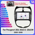 Für Peugeot 206 2000-2008 Android12 Auto Stereo Radio GPS WIFI Navi Carplay6+64G