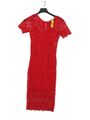 Body Frock Damen Midikleid UK 6 rot Polyamid mit Elasthan A-Linie