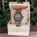 Holzuhr Herren Holz Armbanduhr Chronograph Männeruhr Geschenk Weihnachten Luxus