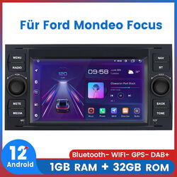 Android12 Autoradio Für Ford Focus II Mondeo C-MAX S-MAX Galaxy Kuga GPS DAB 32G