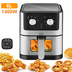 6L HEISSLUFTFRITTEUSE XXL FRITEUSE HEISSLUFT BACKOFEN KÜCHENMASCHINE AIR FRYER 