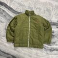 Vintage Nike 2000er Hex Oval Swoosh khaki grün Größe Jungen Large gefütterte Jacke
