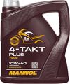 MANNOL 4-Takt Plus API SL SAE 10W-40 teilsynthetisch 4 Liter Motorrad ÖL Roller