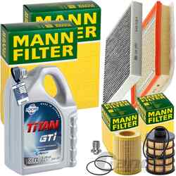 MANN INSPEKTIONSPAKET+5L FUCHS 5W-40 MOTORÖL passend für OPEL ZAFIRA B 1.9 CDTI