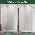 SONNI Walk In Dusche Duschwand Duschabtrennung Duschkabine 8/10mm NANO Glas