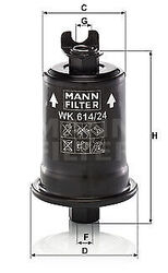 ORIGINAL MANN-FILTER KRAFTSTOFFFILTER KRAFTSTOFF FILTER TOYOTA WK 614/24 x