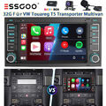 Android 14 Autoradio DAB+ CarPlay Für VW T5 Transporter Touareg 2+32G GPS Kamera