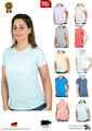 Frauen Kurzarm T-Shirt Baumwolle Rundhals Damen Oberteil Ladies Tshirt S-XL