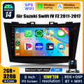 2+32G Android 14 Autoradio Carplay BT FM GPS Navi Kam für Suzuki Swift 2010-2016